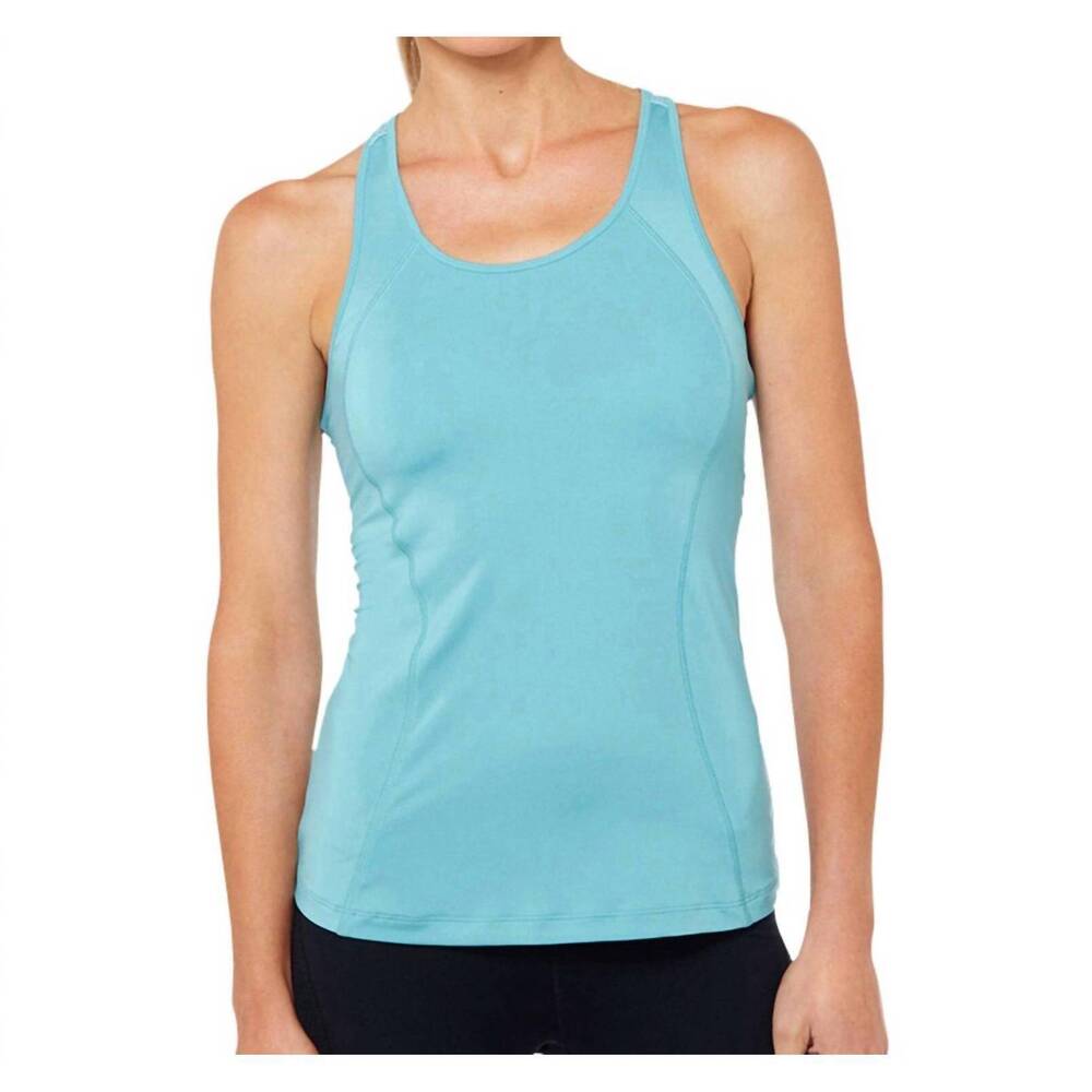 NEW SHAPE ACTIVE racerback tank top in aqua